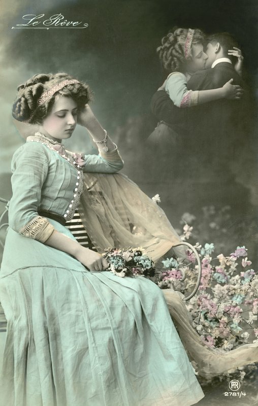 Femme rêvant d