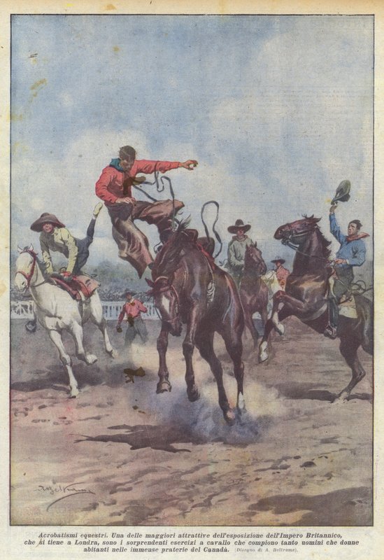 Acrobaties équestres - Achille Beltrame
