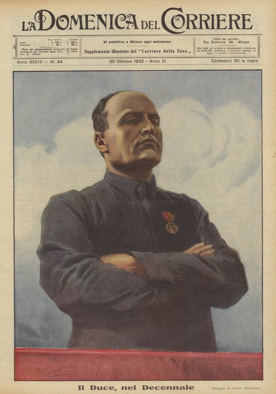 Le Duce, dans le Décennale - Achille Beltrame