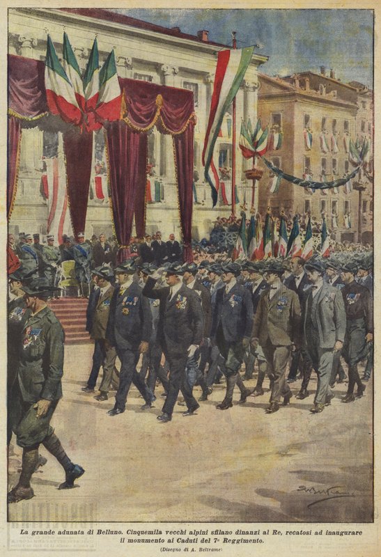Le grand rassemblement de Belluno - Achille Beltrame