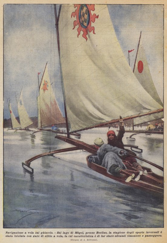 Navigation à voile sur glace - Achille Beltrame
