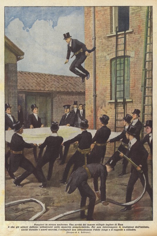 Pompiers en uniforme étrange - Achille Beltrame