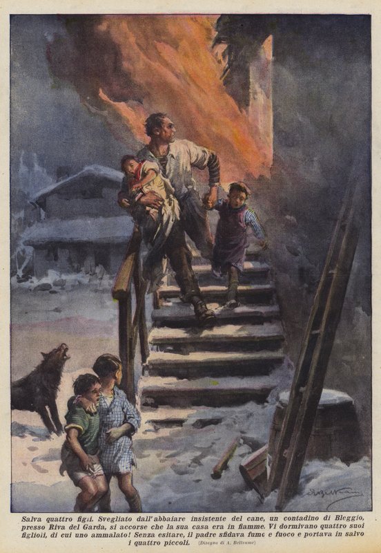 Elle sauve quatre enfants - Achille Beltrame