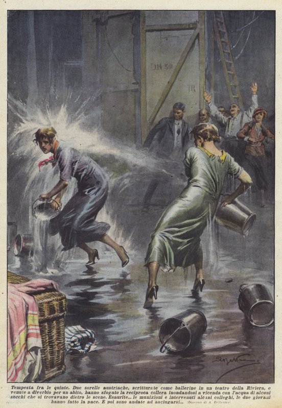 Tempête entre les coulisses - Achille Beltrame