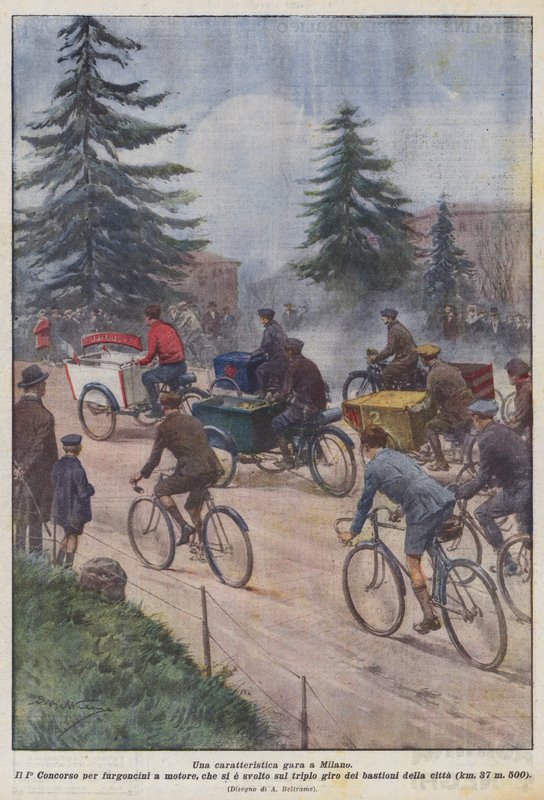 Une course caractéristique à Milan - Achille Beltrame