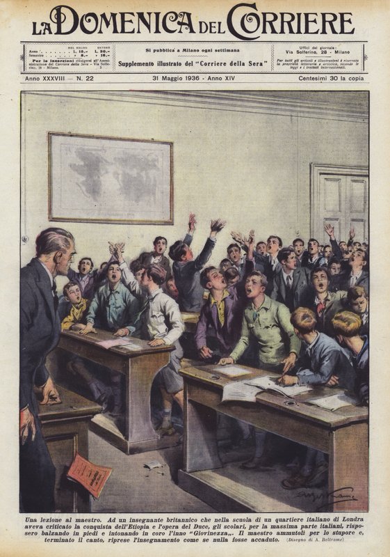 Une leçon au maître - Achille Beltrame