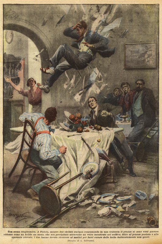 Une scène tragicomique - Achille Beltrame