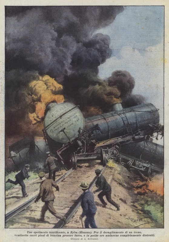 Un spectacle terrifiant, à Zyba (Kansas) - Achille Beltrame