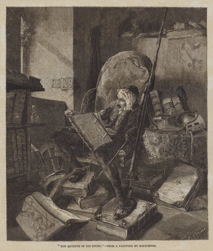 Don Quichotte dans son étude - Adolf Schreyer