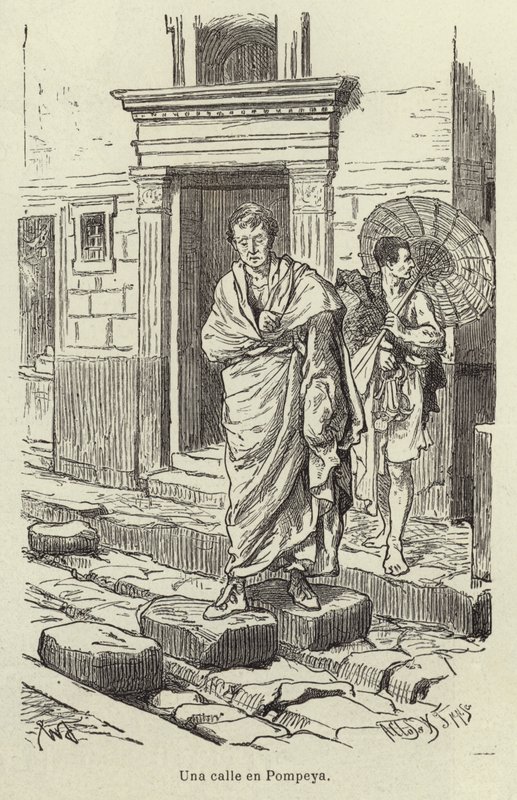 Une rue à Pompéi - Adolf Closs