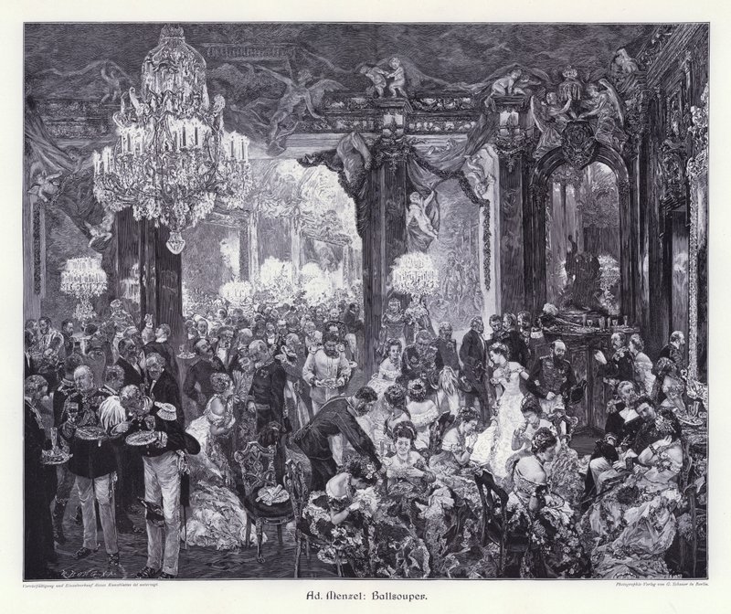 Souper de bal - Adolph Friedrich Erdmann von (after) Menzel