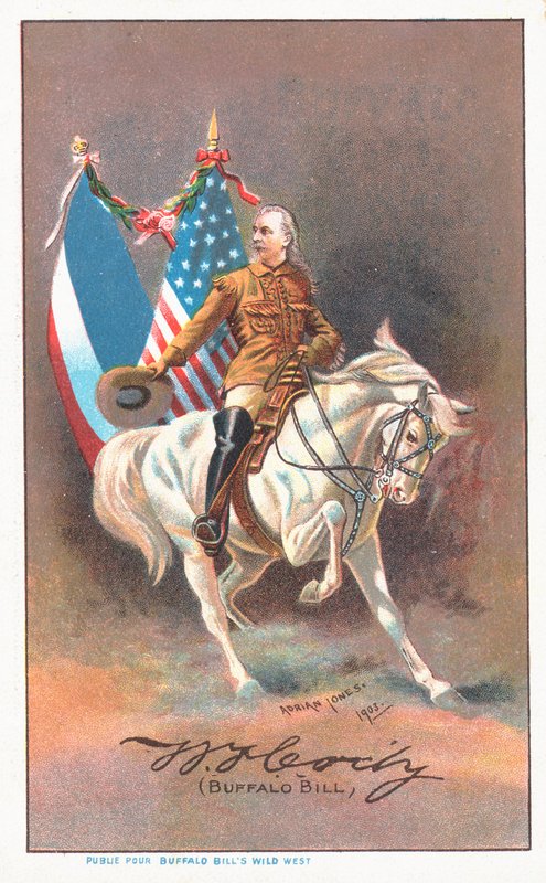 Buffalo Bill chevauchant un cheval blanc - Adrian Jones