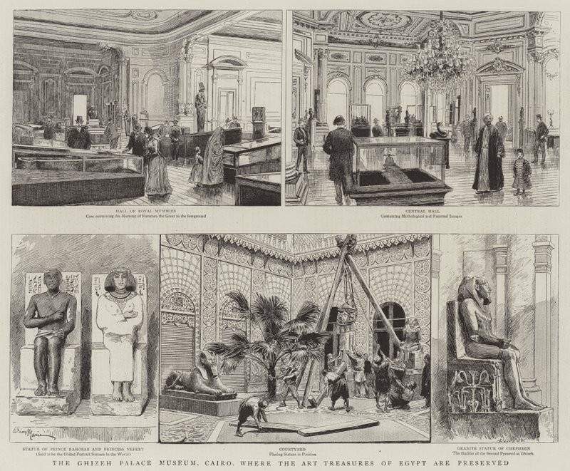 Le Palais-Musée de Ghizeh, Le Caire, où sont conservés les trésors d