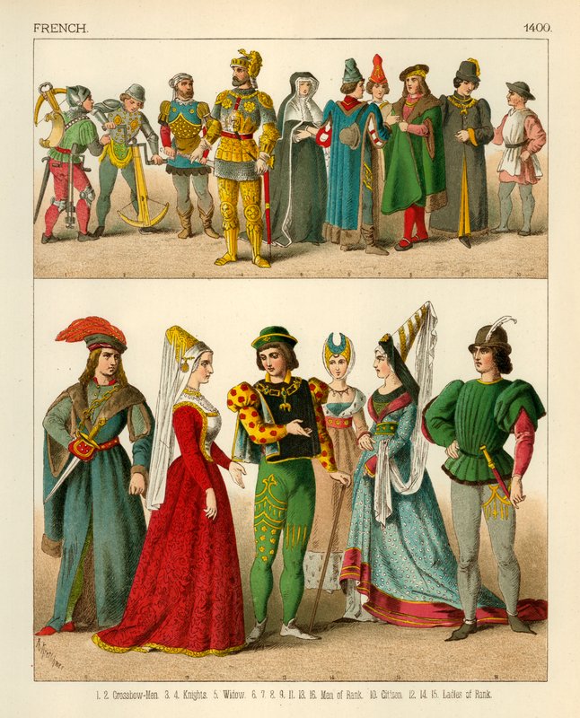 Costume français 1400 - Albert Kretschmer