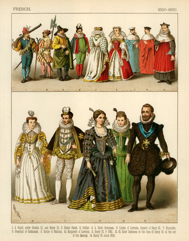 Costume français 1550-1600 - Albert Kretschmer