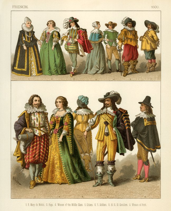 Costumes français 1600 - Albert Kretschmer
