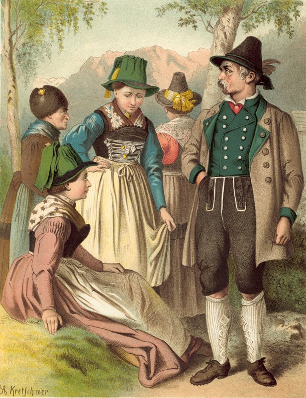 Costume allemand, Bayern Lachenau - Albert Kretschmer