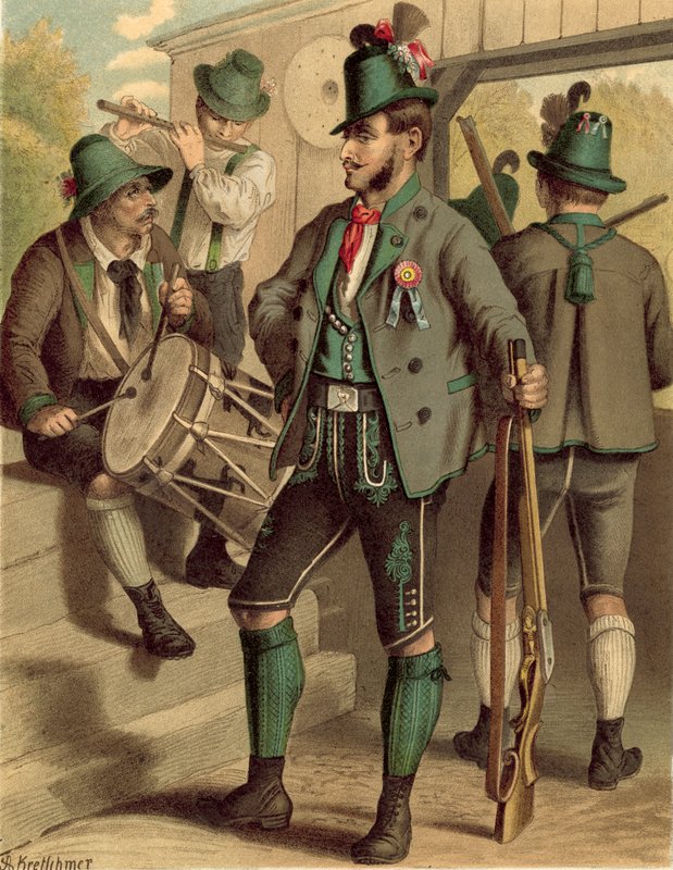 Costume allemand, Autriche, Styrie - Albert Kretschmer