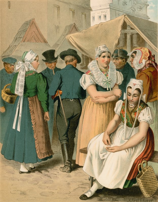 Costume allemand, Preussen (Provinz Schlesien), Tannhausen - Albert Kretschmer