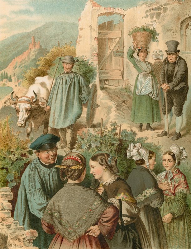Costume allemand, Preussen an der Mosel - Albert Kretschmer