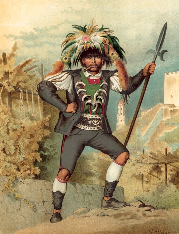 Costume allemand, Tyrol, Weinhuter von Meran - Albert Kretschmer