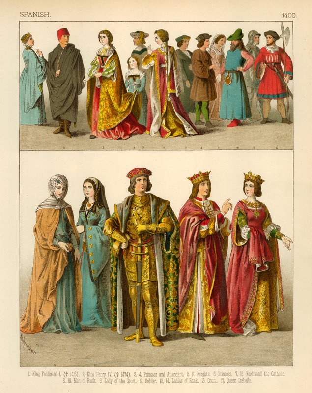 Costume espagnol 1400 - Albert Kretschmer