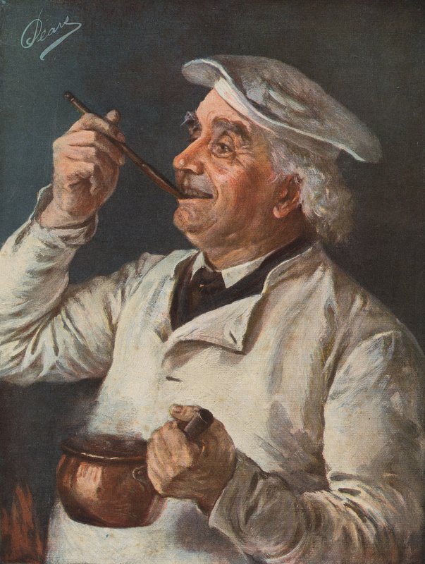Dégustation (lithographie en couleur) - Albert William Holden