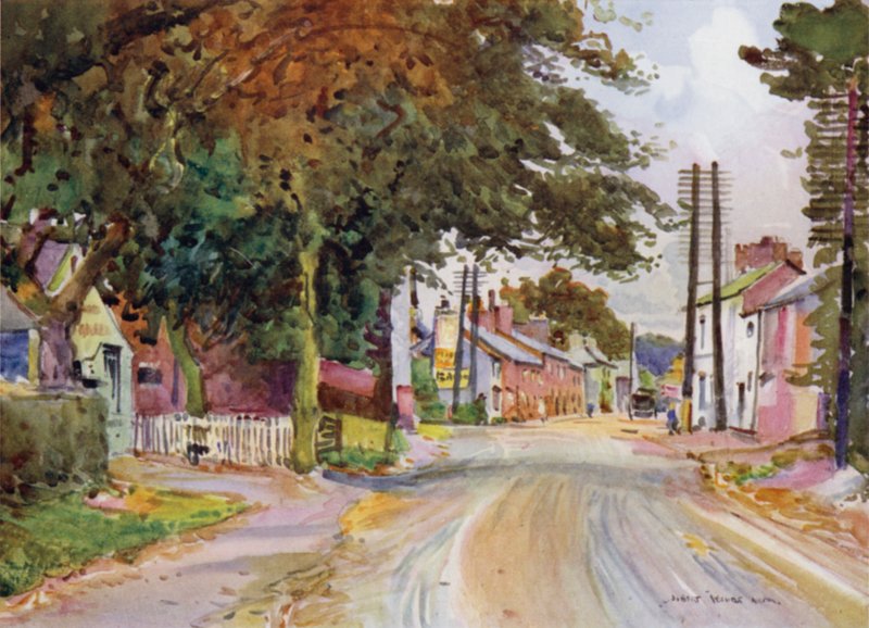 Broughton dans le Fylde (lithographie en couleur) - Albert Woods