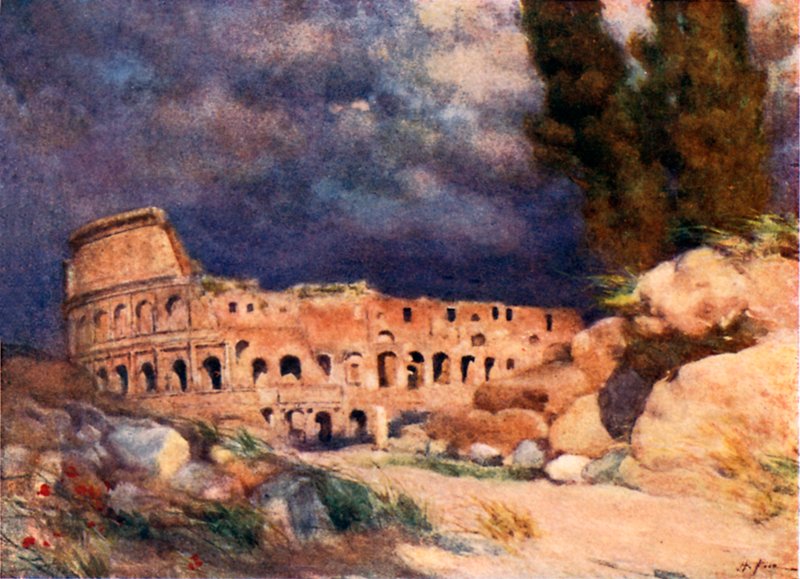 Le Colisée dans une tempête - Alberto Pisa