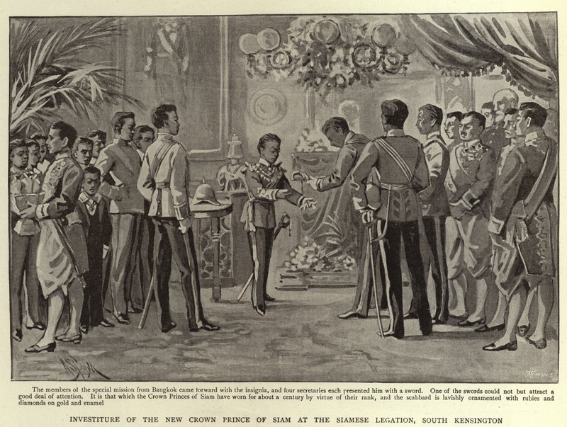 Investiture du nouveau prince héritier de Siam à la légation siamoise, South Kensington - Alexander Stuart Boyd