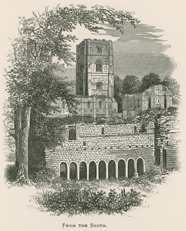 Abbaye de Fountains, vue du sud - Alexander Francis Lydon