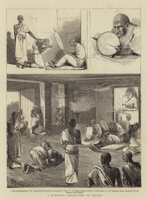 Une ordination bouddhiste à Ceylan - Alfred Chantrey Corbould