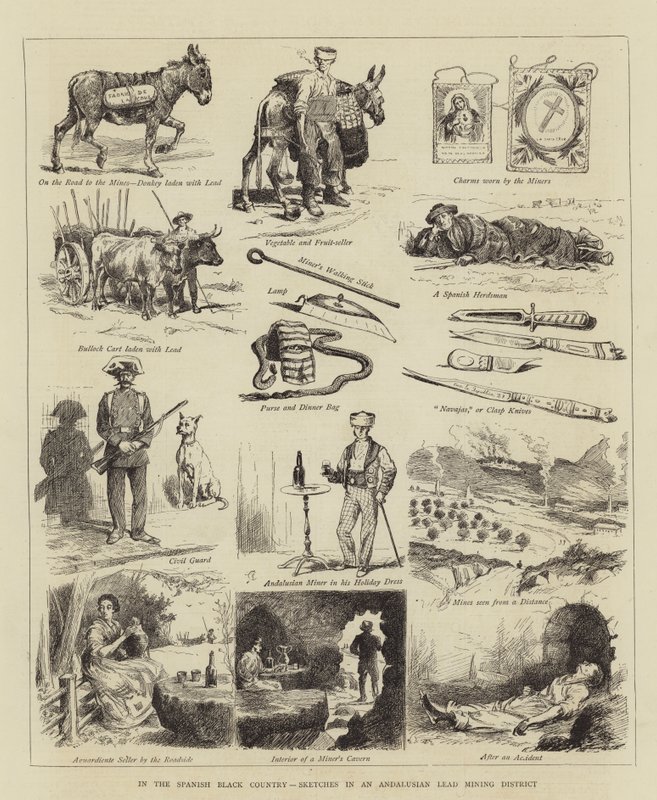 Dans le Pays Noir espagnol, croquis dans un district minier de plomb andalou - Alfred Chantrey Corbould