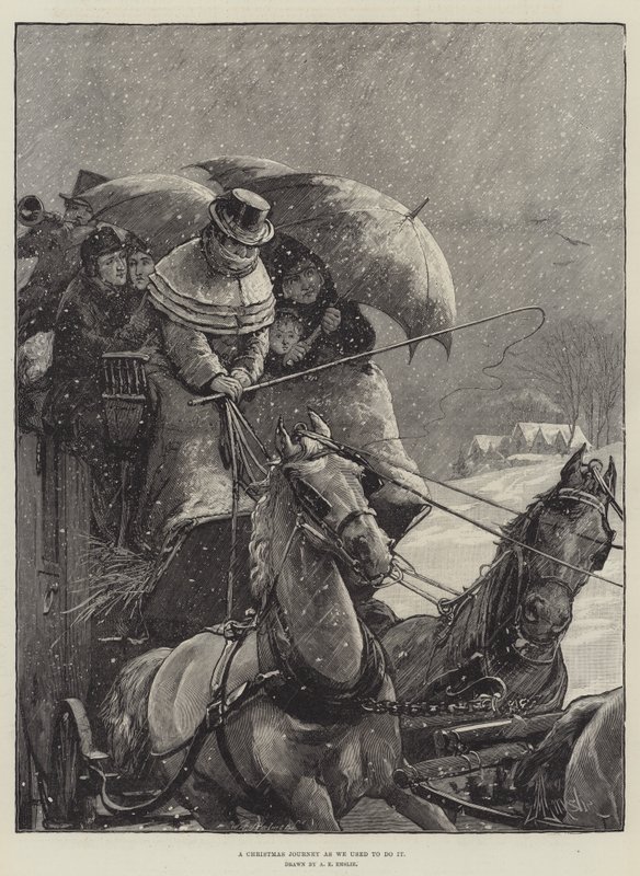 Un voyage de Noël comme nous le faisions - Alfred Edward Emslie