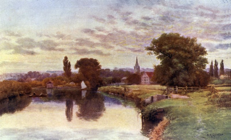 Coucher de soleil à Marlow - Alfred Robert Quinton