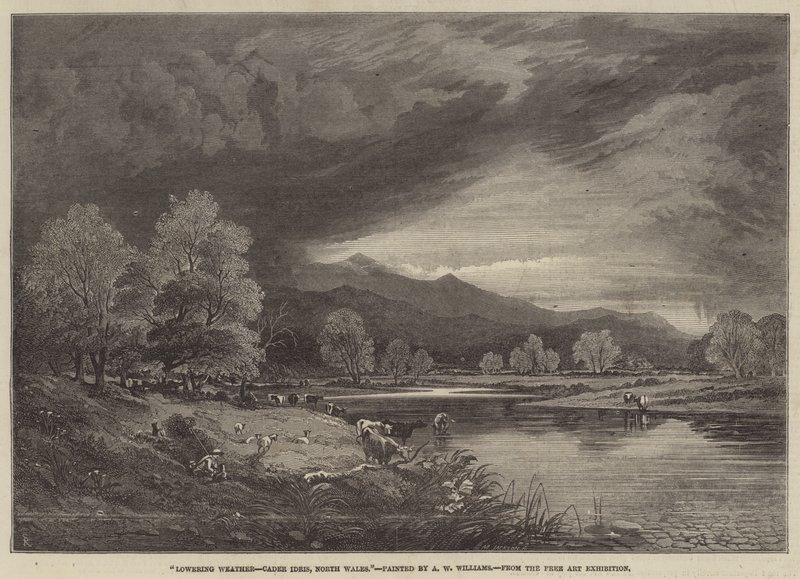 Temps menaçant, Cader Idris, nord du Pays de Galles - Alfred Walter Williams