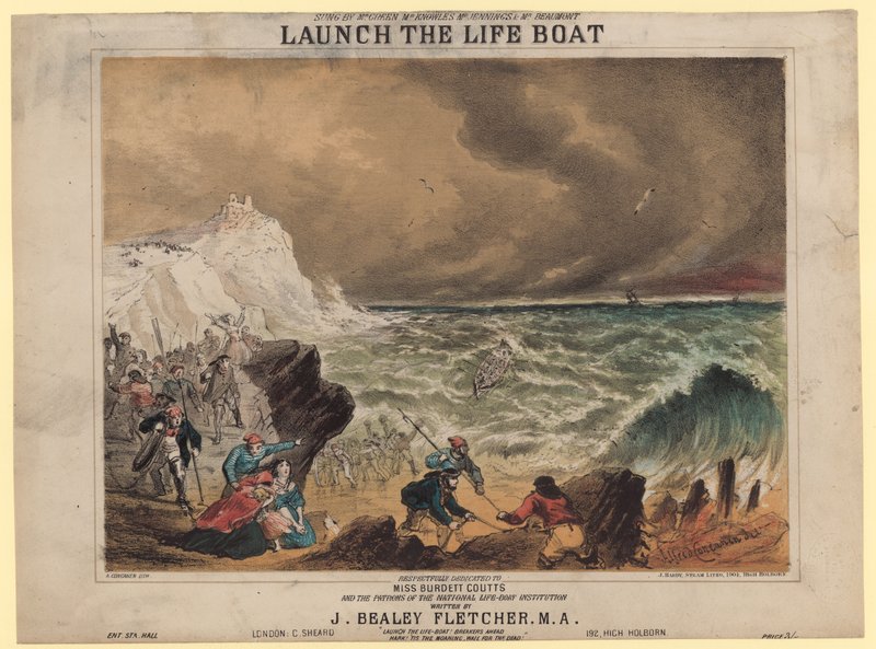 Lancer le bateau de sauvetage - Alfred Concanen