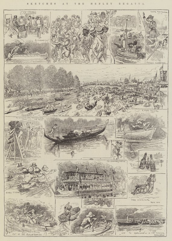 Croquis à la régate de Henley - Alfred Courbould