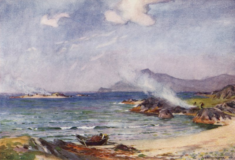 Brûlage de varech, Renvyle - Alfred Heaton Cooper