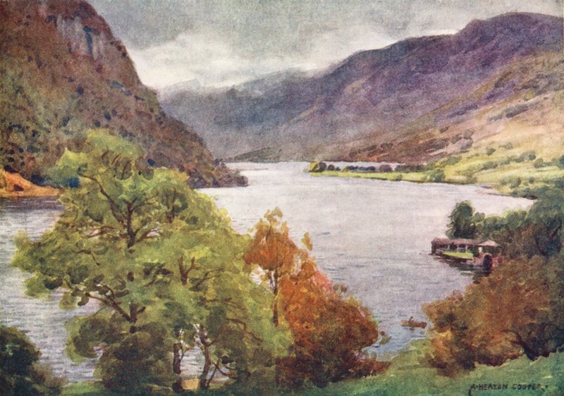 District des Lacs : Haweswater (lithographie en couleur) - Alfred Heaton Cooper