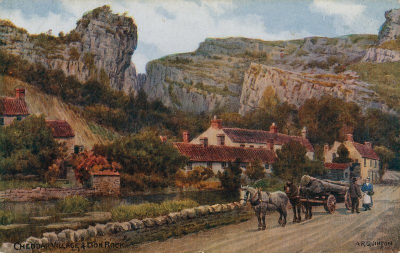 Village de Cheddar et Lion Rock - Alfred Robert Quinton