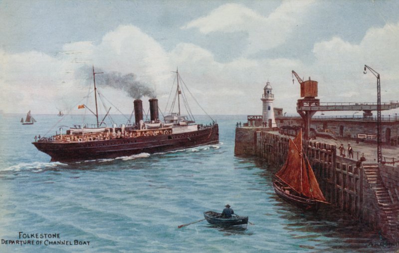 Folkestone, Départ du bateau de la Manche - Alfred Robert Quinton