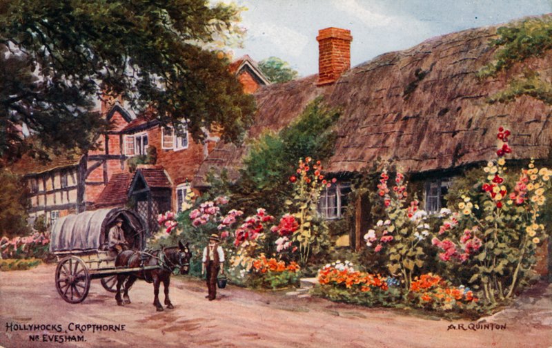 Rose trémières, Cropthorne, Evesham - Alfred Robert Quinton