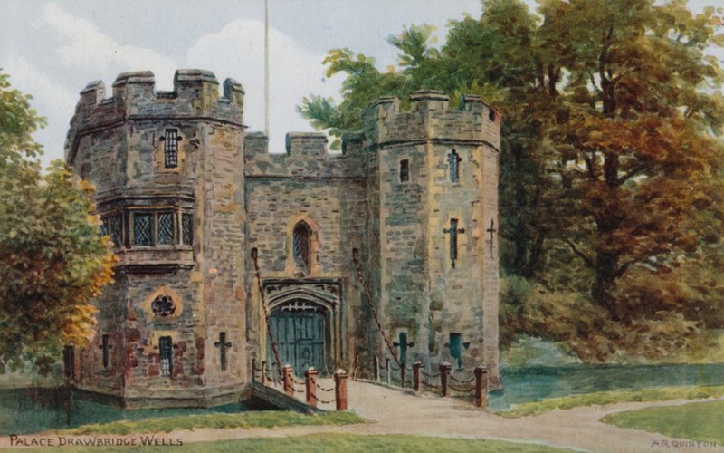 Pont-levis du palais, Wells - Alfred Robert Quinton