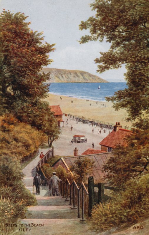 Marches vers la plage, Filey - Alfred Robert Quinton