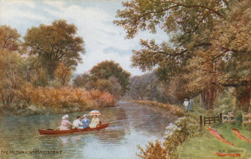 La Medway près de Maidstone - Alfred Robert Quinton