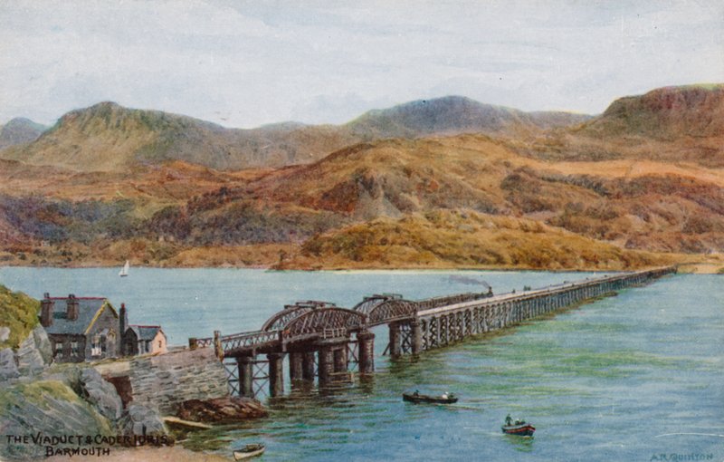 Le viaduc et Cader Idris, Barmouth - Alfred Robert Quinton