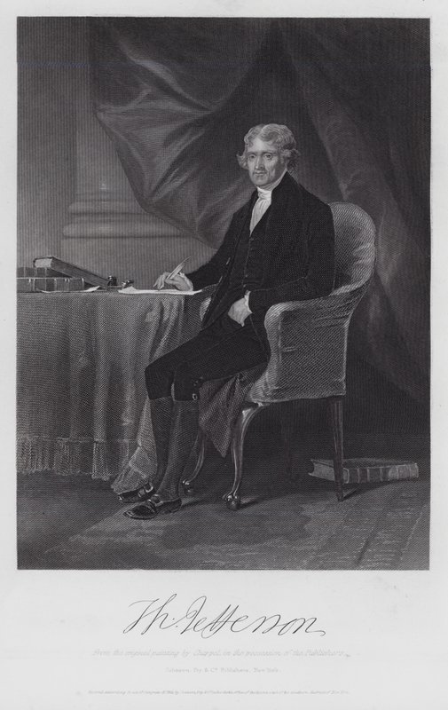 Thomas Jefferson (gravure) - Alonzo (after) Chappel