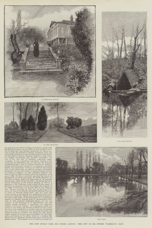 Le nouveau parc public pour le nord de Londres, le don de Sir Sydney Waterlow, baronnet - Amedee Forestier