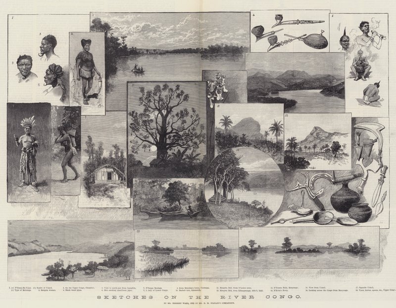 Croquis sur le fleuve Congo - Amedee Forestier